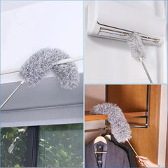Extendable Microfiber Duster Duster with 108" Telescoping Extension Pole No Scratch to Ceiling Washable Hand Duster for Cleaning High Ceiling Fans Blinds Cobweb Cars