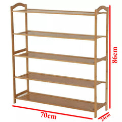 BAMBOO SHOE FOOTWEAR RACK ORGANISER WOODEN STORAGE SHELVES STAND SHELF UNIT