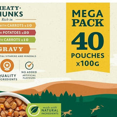 Winalot Dog Food Mixed in Gravy, 40 x 100g - Nutritious & Delicious Meal for Your Furry Friend