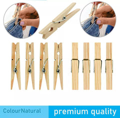 Super Strong Wooden Clothes Pegs Laundry Hangers Pine Garden UK - Organiser