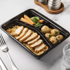 5x pieces of Plastic Food Containers with Lids Meal Prep Boxes Microwave Freezer Takeaway Box