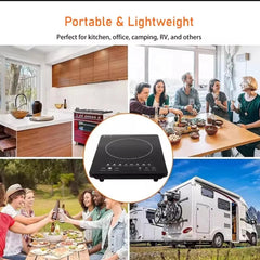 2200W Electric Induction Hob Portable Digital Touch Single Cooker Hot Plate Tool for Home Kitchen