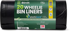 40 Everyday 70L Strong & Secure, Refuse Sacks, Bin Bags, Bin Liners, Flat Top, Recycled, Tear Resistant, 30 μm, Perfect for Everyday Use, Household, Office, Kitchen & Caterers