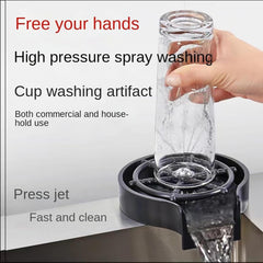 Kitchen Bar Top Sink Glass Rinser Washer Bottle - 304 Stainless Steel High Pressure - 1 Pack