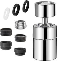 Kitchen Tap Spray Head, 360° Swivel Spout Kitchen Sink Tap, Tap Faucet Attachment Spray with 2 Functions Modes, Replacement Tap Aerator Sprayer Accessories, Universal Tap Adapter Attachment