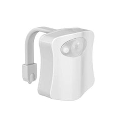 8 Colour Changing RGB Toilet Bowl LED Light - Automatic Glow in Dark/Night time Motion Sensor, All Types of Toilets, Style, Décor, Prevent Accidents, 3 x AAA Powered, Energy [Energy Class A]