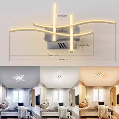 New Dimmable Ceiling Light - Modern Wave Lights for Kitchen, Living Room, and Bedroom