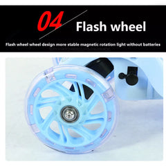 Adjustable Kids scooter 3 wheels kids kick push Flashing Led Light Up For Gift