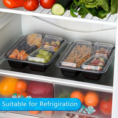 5x pieces of Plastic Food Containers with Lids Meal Prep Boxes Microwave Freezer Takeaway Box