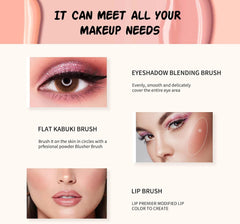 Ammiy Makeup Brushes Sets Professional 10/ 18 Pcs Make up Brushes Premium Synthetic Foundation Brushes Blending Face Powder Blush Eyeshadow Eyeliner Make Up Brush Kit with PU Leather Bag