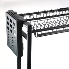 Space Saving Over The Sink Dish Drying Rack 2 Tier Adjustable Dish Drainer Large
