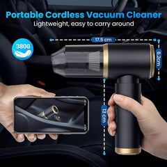 Powerful Cordless Car Vacuum Cleaner with Strong Suction for Wet/Dry Cleaning - Usb