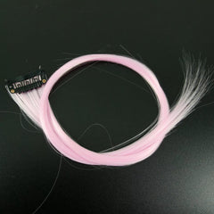 2x Clip In Long Hair Extensions Highlight Streaks Multi Colour Rainbow Festival