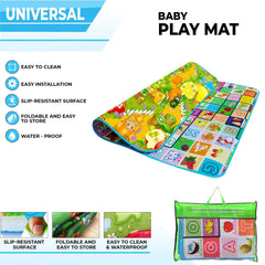 200X180CM KIDS CRAWLING 2 SIDE PLAY MAT EDUCATIONAL GAME SOFT FOAM PICNIC CARPET