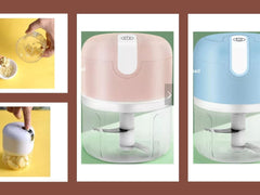 Portable Mini Food Chopper Blender Processor - 250ML - Wireless - USB - 3 Blades