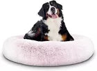 Dog Bed Donut Soft Large Plush Cat Beds For Calming Pet Anti Anxiety Washable xl