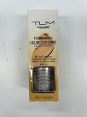 2 Pack TLM Color Changing Foundation For Aging Skin,Liquid Makeup Base Nude Face Cover Concealer Cream, Warm Skin Tone Moisturizing Cover, 30 mL